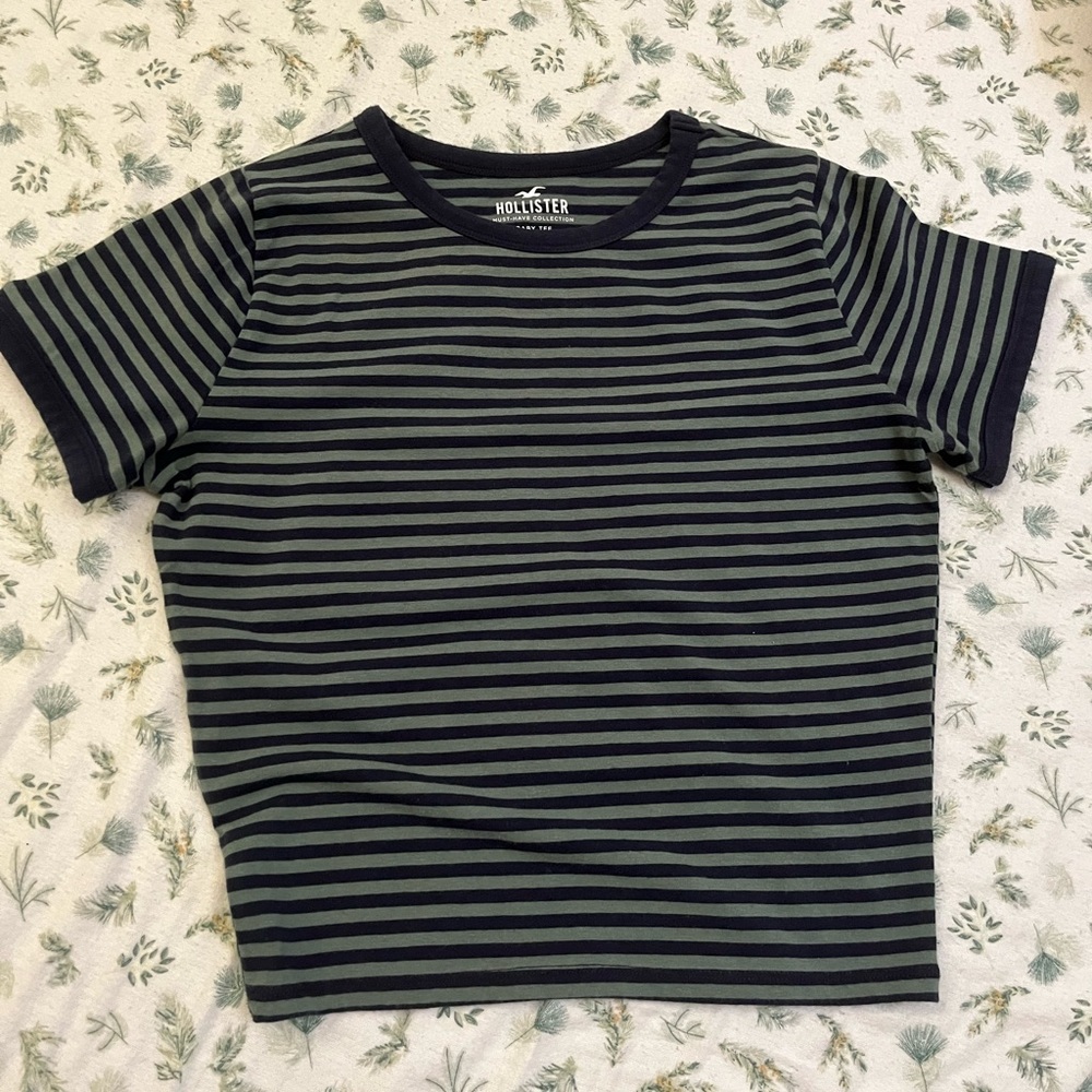 Blue and green baby tee